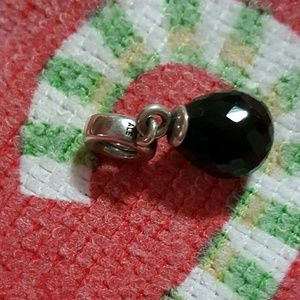 Auth Pandora dangle black onix charm.